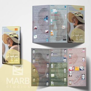 Trípticos de productos 4Life en formato tríptico